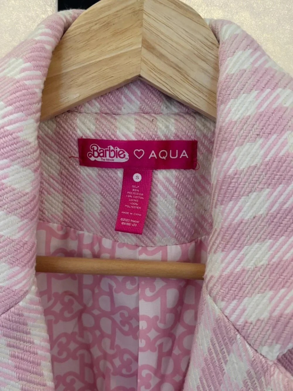 AQUA Gingham Blazer & Skirt Matching Set Size Small